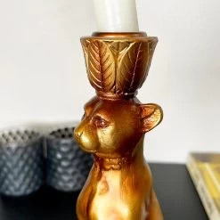 Darthome Limited Gold Leopard Candlestick Holder -Décor Dreams Shop IMG E0055 editedAK