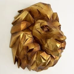 Darthome Limited Geometric Gold Lions Wall Head