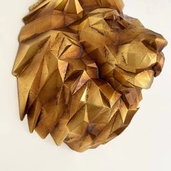 Darthome Limited Geometric Gold Lions Wall Head -Décor Dreams Shop IMG E0177 editedBI