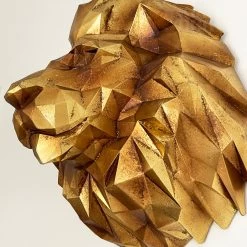Darthome Limited Geometric Gold Lions Wall Head -Décor Dreams Shop IMG E0179 editedBK