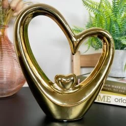 Darthome Limited Gold Love Heart Ornament