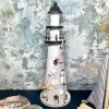 Darthome Limited White Wooden Lighthouse Nautical Ornament