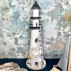 Darthome Limited White Wooden Lighthouse Nautical Ornament
