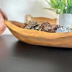 Darthome Limited Teak Root Wood Long Bowl 35cm -Décor Dreams Shop IMG E0332 editedDA