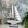 Darthome Limited Blue & White Sailing Boat Model Bathroom Ornament -Décor Dreams Shop IMG E0343 edited17