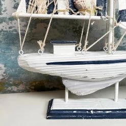 Darthome Limited Blue & White Sailing Boat Model Bathroom Ornament -Décor Dreams Shop IMG E0345 edited19