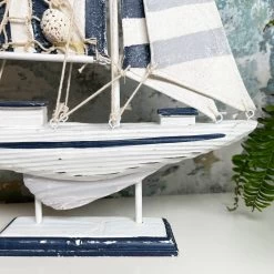 Darthome Limited Blue & White Sailing Boat Model Bathroom Ornament -Décor Dreams Shop IMG E0346 edited20