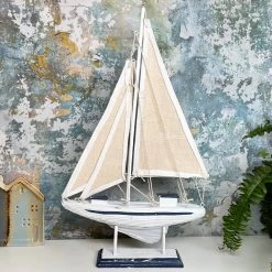 Darthome Limited Blue & White Sailing Boat Model Bathroom Ornament -Décor Dreams Shop IMG E0349 edited22