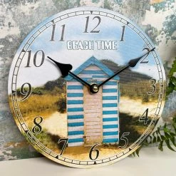 Darthome Limited Beach Hut Round Wall Clock 20cm