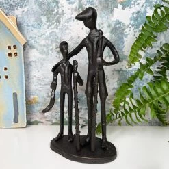 Darthome Limited Cast Iron Fishing Father & Son Sculpture