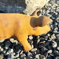 Darthome Limited Rust Cast Iron Pig Garden Statue 31cm -Décor Dreams Shop IMG E0440