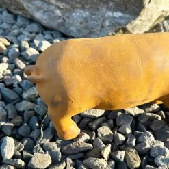 Darthome Limited Rust Cast Iron Pig Garden Statue 31cm -Décor Dreams Shop IMG E0441