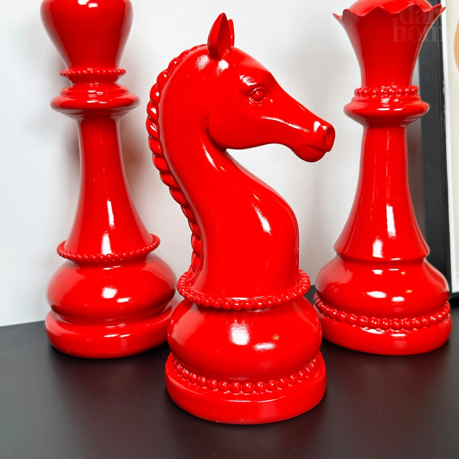 Darthome Limited 3pc Red Giant Chess Statues 4 Darthome Limited 3pc Red Giant Chess Statues - Image 2