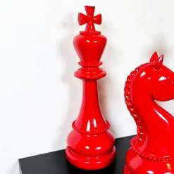 Darthome Limited 3pc Red Giant Chess Statues 19 Darthome Limited 3pc Red Giant Chess Statues -Décor Dreams Shop IMG E0506