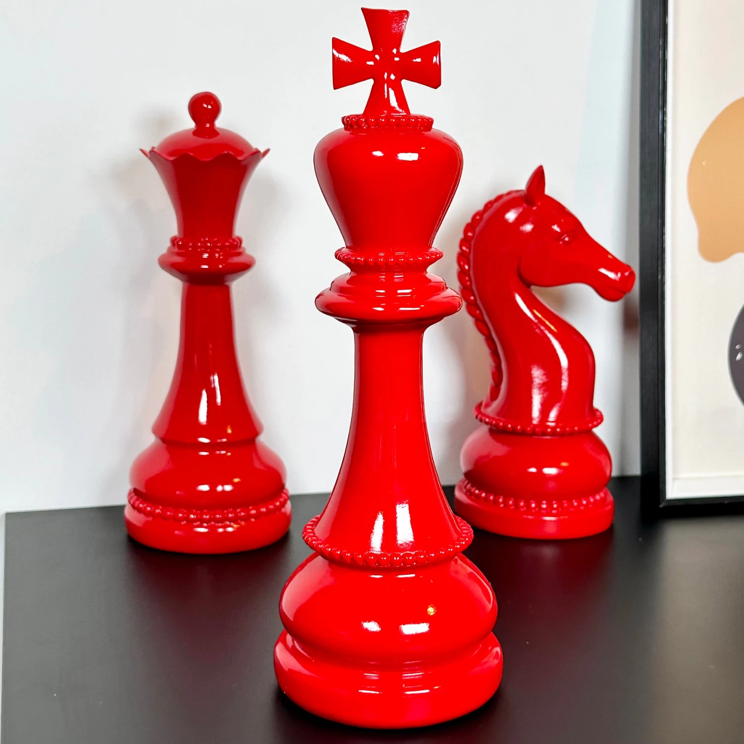 Darthome Limited 3pc Red Giant Chess Statues 12 Darthome Limited 3pc Red Giant Chess Statues - Image 10