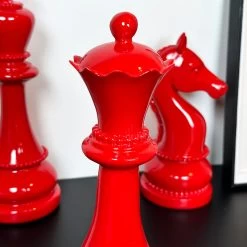 Darthome Limited 3pc Red Giant Chess Statues 28 Darthome Limited 3pc Red Giant Chess Statues -Décor Dreams Shop IMG E0516