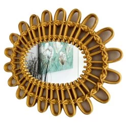 Darthome Limited Rattan Style Flower Oval Wall Mirror -Décor Dreams Shop IMG E0581copy