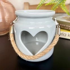 Darthome Limited Grey Heart Tealight Lantern