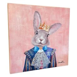 Darthome Limited Pink Royal Rabbit Canvas Wall Art 50x50cm -Décor Dreams Shop IMG E0654 edited20copy