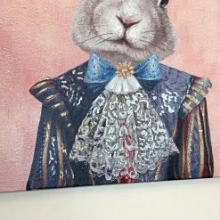 Darthome Limited Pink Royal Rabbit Canvas Wall Art 50x50cm -Décor Dreams Shop IMG E0658 edited24
