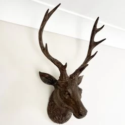 Darthome Limited Faux Brown Stags Head Wall Bust 47cm