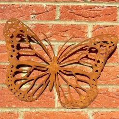 Darthome Limited Rusted Metal Butterfly Sihouette Garden Wall Art