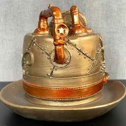 Darthome Limited Gold Steampunk Top Hat Ornament -Décor Dreams Shop IMG E0951