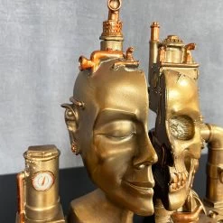 Darthome Limited Steampunk Head Bookends Set -Décor Dreams Shop IMG E0968