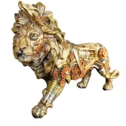 Darthome Limited Gold Steampunk Lion Ornament 32x20x10cm -Décor Dreams Shop IMG E0994copy