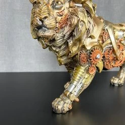 Darthome Limited Gold Steampunk Lion Ornament 32x20x10cm -Décor Dreams Shop IMG E0996