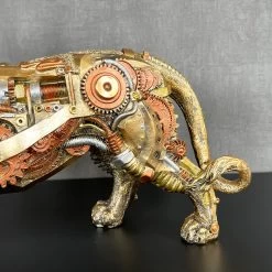 Darthome Limited Gold Steampunk Lion Ornament 32x20x10cm -Décor Dreams Shop IMG E0998