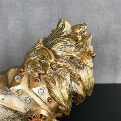 Darthome Limited Gold Steampunk Lion Ornament 32x20x10cm -Décor Dreams Shop IMG E1001