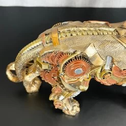 Darthome Limited Gold Steampunk Lion Ornament 32x20x10cm -Décor Dreams Shop IMG E1002