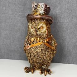 Darthome Limited Gold Cogsmith Owl Steampunk Ornament