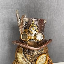 Darthome Limited Gold Cogsmith Owl Steampunk Ornament 12 Darthome Limited Gold Cogsmith Owl Steampunk Ornament -Décor Dreams Shop IMG E1020