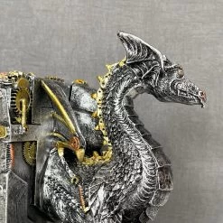 Darthome Limited Large Steampunk Dragon Bookends Set -Décor Dreams Shop IMG E1040