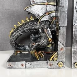 Darthome Limited Large Steampunk Dragon Bookends Set -Décor Dreams Shop IMG E1042