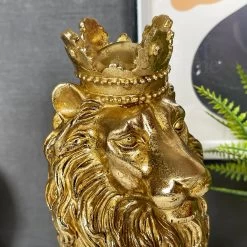 Darthome Limited Gold Royal Lion Statue 13x26x16cm -Décor Dreams Shop IMG E1089
