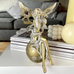 Darthome Limited Gold Fairy On Ball Ornament