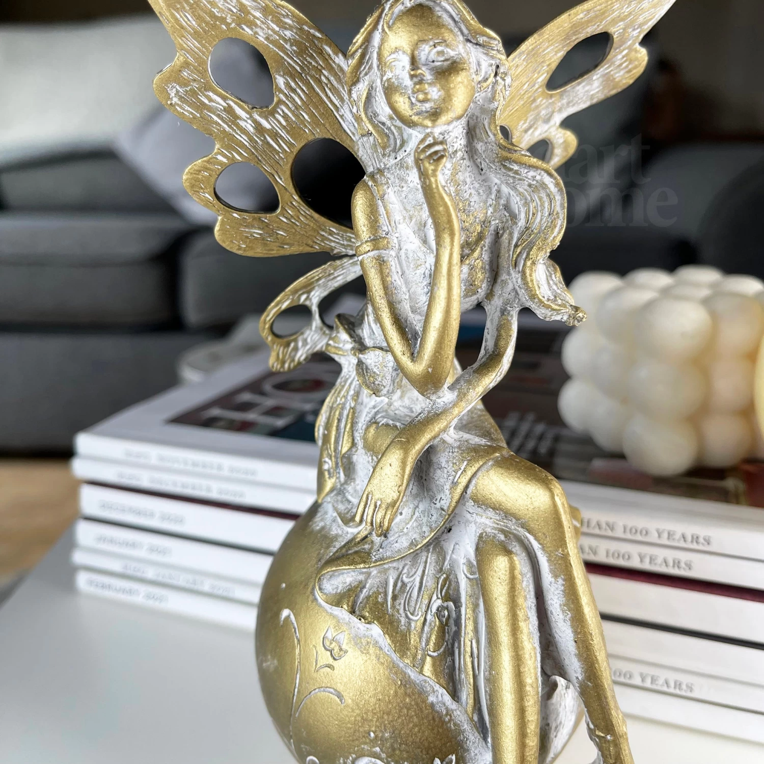 Darthome Limited Gold Fairy On Ball Ornament 6 Darthome Limited Gold Fairy On Ball Ornament - Image 4