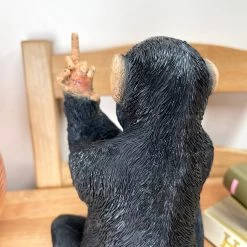 Darthome Limited Black Up Yours Monkey Ornament 11x19x11cm -Décor Dreams Shop IMG E1275