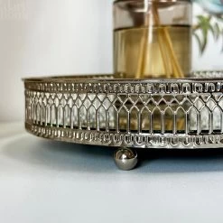 Darthome Limited Silver Mirror Candle Plate -Décor Dreams Shop IMG E1293