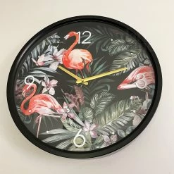 Darthome Limited Round Tropical Flamingo Wall Clock -Décor Dreams Shop IMG E1329
