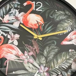 Darthome Limited Round Tropical Flamingo Wall Clock -Décor Dreams Shop IMG E1330