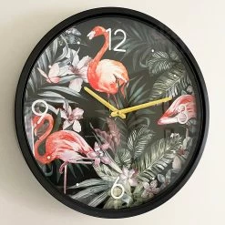 Darthome Limited Round Tropical Flamingo Wall Clock -Décor Dreams Shop IMG E1332