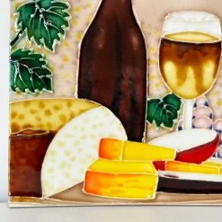 Darthome Limited Cheese And Wine Ceramic Tile Wall Art 8x8" -Décor Dreams Shop IMG E1405