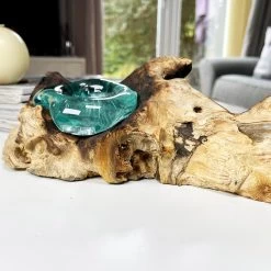 Darthome Limited Molten Glass Double Candle Holder On Teak Root Stand 16 Darthome Limited Molten Glass Double Candle Holder On Teak Root Stand -Décor Dreams Shop IMG E1429