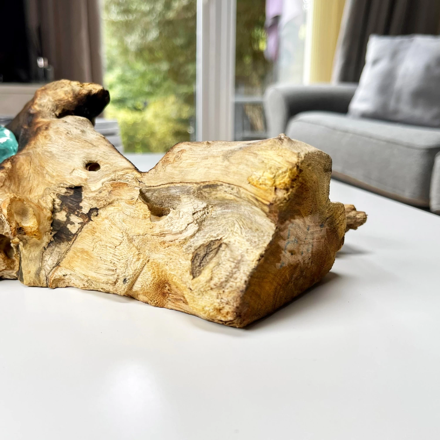 Darthome Limited Molten Glass Double Candle Holder On Teak Root Stand 9 Darthome Limited Molten Glass Double Candle Holder On Teak Root Stand - Image 7