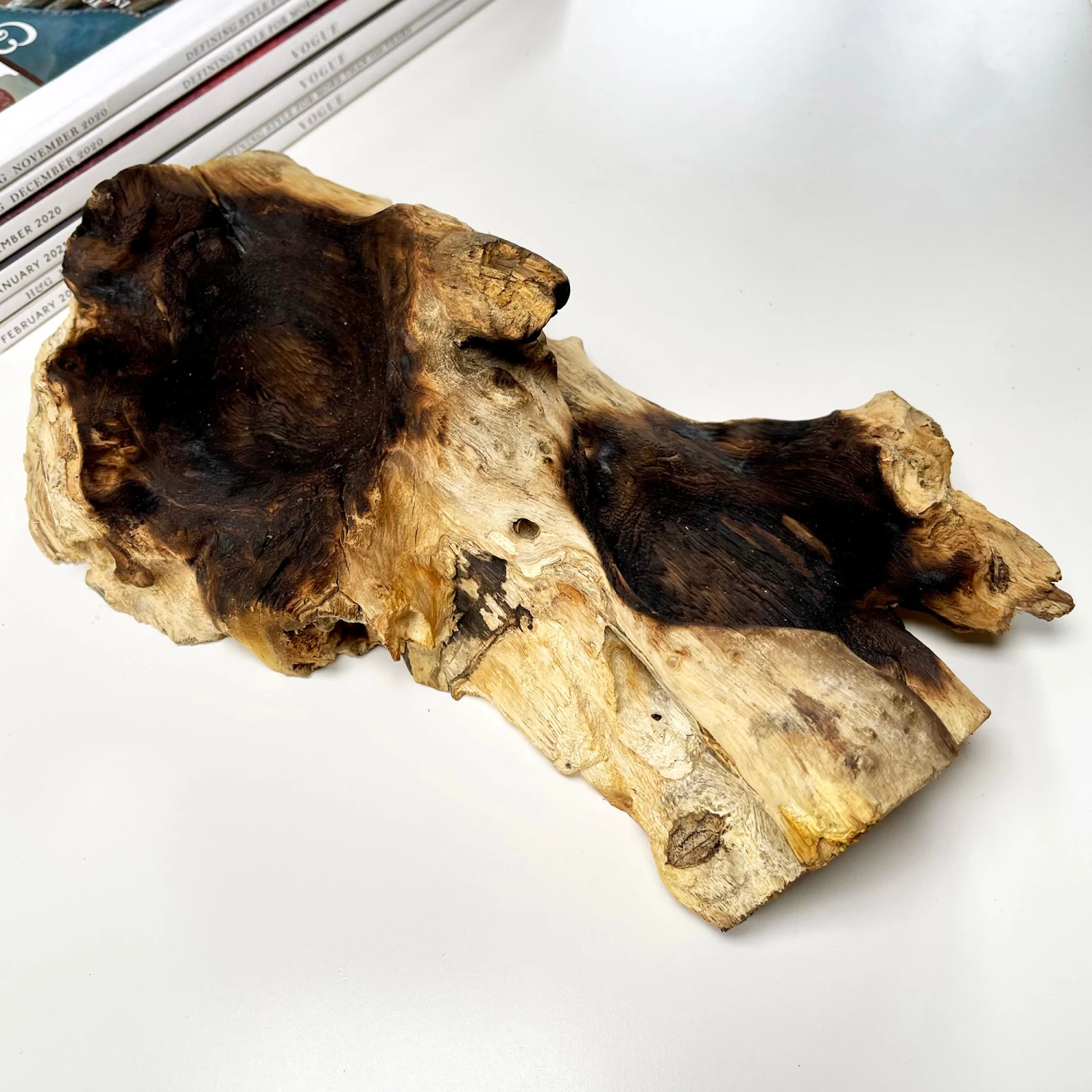 Darthome Limited Molten Glass Double Candle Holder On Teak Root Stand 11 Darthome Limited Molten Glass Double Candle Holder On Teak Root Stand - Image 9