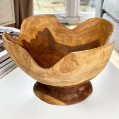 Darthome Limited Teak Wood Buttercup Bowl -Décor Dreams Shop IMG E1491
